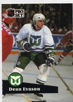 1991/92 NHL Pro Set Hockey Card Dean Evason #84 Near Mint
