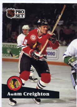 1991/92 NHL Pro Set Hockey Card Adam Creighton #42 Near Mint