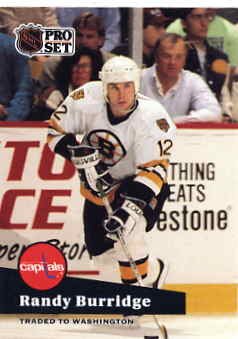 1991/92 NHL Pro Set Hockey Card Randy Burridge #4 Near Mint