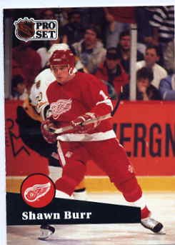 1991/92 NHL Pro Set Hockey Card Shawn Burr # 58 Near Mint