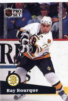 1991/92 NHL Pro Set Hockey Card Ray Bourque # 9 N/Mint