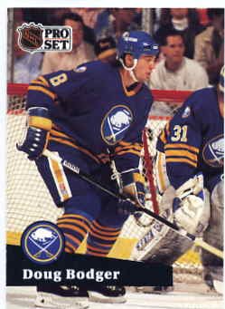 1991/92 NHL Pro Set Hockey Card Doug Bodger # 19 Near Mint