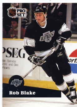 1991/92 NHL Pro Set Hockey Card Rob Blake #92 Near Mint