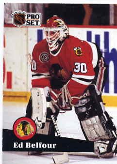 1991/92 NHL Pro Set Hockey Card Ed Belfour # 43 Near Mint
