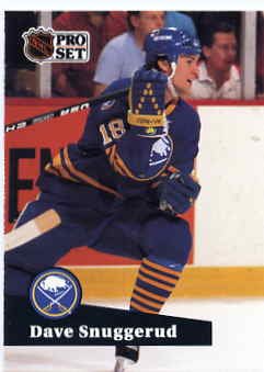 1991/92 NHL Pro Set Hockey Card Dave Snuggerud #18 N/Mint
