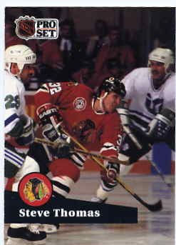 1991/92 NHL Pro Set Hockey Card Steve Thomas #45 N/Mint