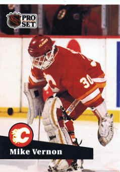 1991/92 NHL Pro Set Hockey Card Mike Vernon #35 N/Mint