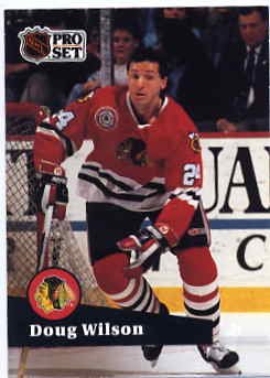 1991/92 NHL Pro Set Hockey Card Doug Wilson #52