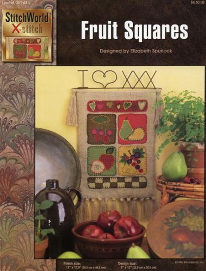 StitchWorld X-Stitch Fruit Squares Cross Stitch Pattern Leaflet New