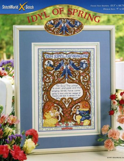 StitchWorld X-Stitch IDYL OF SPRING Cross Stitch Pattern Leaflet New