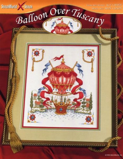 StitchWorld X-Stitch Balloon Over Tuscany Cross Stitch Pattern Leaflet New