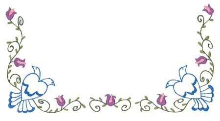 Love Birds Pillowcases and Dresser Scarf