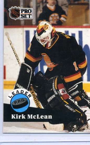Kirk Mclean Leader 91/92 Pro Set #603 NHL Hockey Card