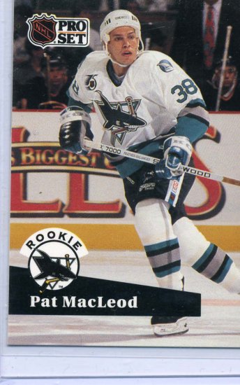 Rookie Pat MacLoed 1991/92 Pro Set #559 NHL Hockey Card Near Mint/Mint