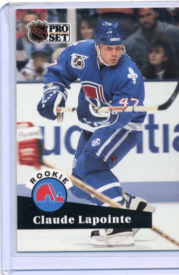 Rookie Claude Lapointe 1991/92 Pro Set #556 Hockey Card Near Mint Condition