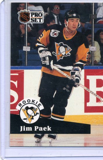 Rookie Jim Paek 1991/92 Pro Set #554 NHL Hockey Card Near Mint Condition