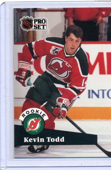 Rookie Kevin Todd 1991/92 Pro Set #548 NHL Hockey Card Near Mint Condition