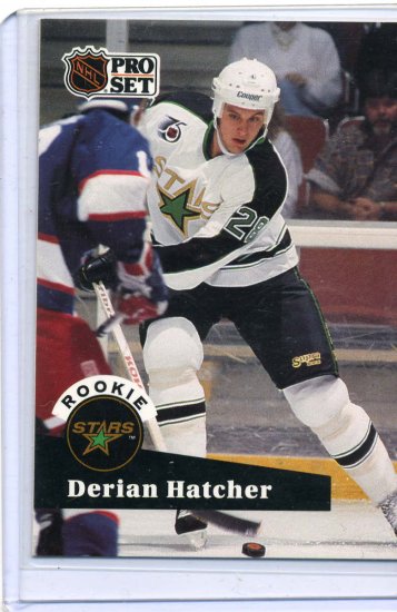 Rookie Derian Hatcher 1991/92 Pro Set #543 NHL Hockey Card Near Mint Condition