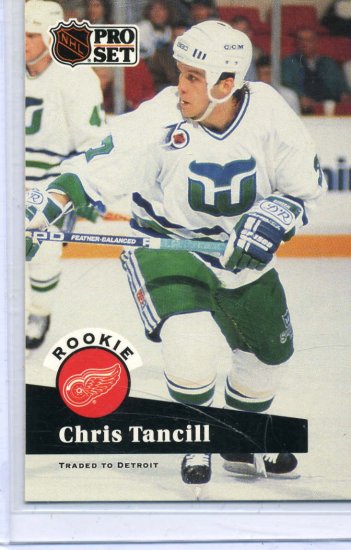 Rookie Chris Tancill 1991/92 Pro Set #539 NHL Hockey Card Near Mint Condition
