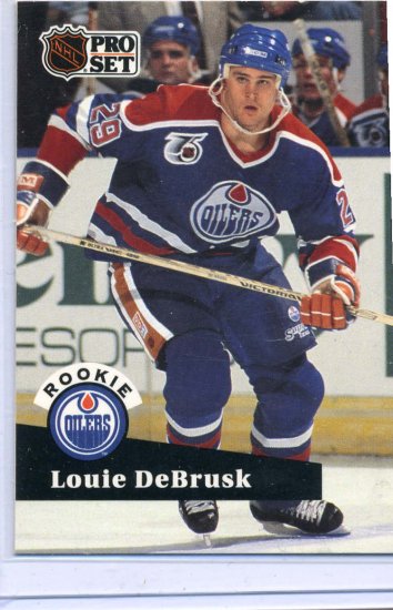 Rookie Louie DeBrusk 1991/92 Pro Set #535 NHL Hockey Card Near Mint Condition