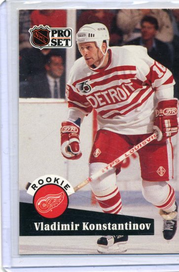 Rookie Vladimir Konstantinov 1991/92 Pro Set #533 NHL Hockey Card Near Mint Condition