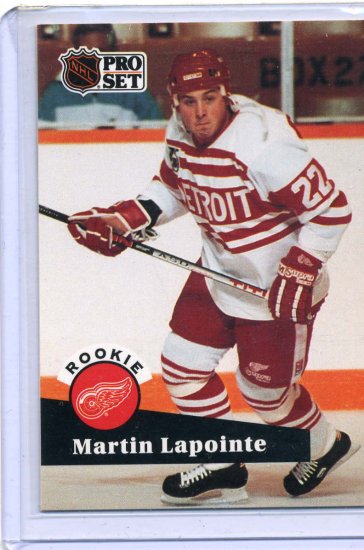 Rookie Martin Lapointe 1991/92 Pro Set #532 NHL Hockey Card Near Mint Condition