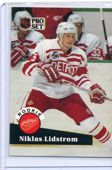 rookie-nicklas-lidstrom-1991-92-pro-set-531-nhl-hockey-card-near-mint