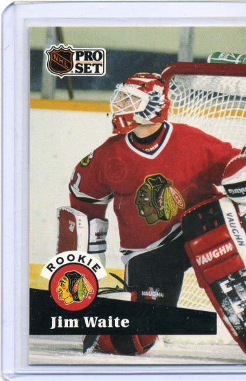 Rookie Jim Waite 1991/92 Pro Set #530 NHL Hockey Card Near Mint Condition