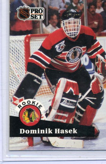 Rookie Dominik Hasek 1991/92 Pro Set #529 NHL Hockey Card Near Mint Condition