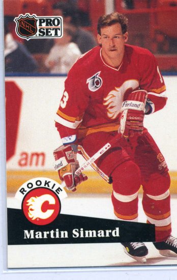 Rookie Martin Simard 1991/92 Pro Set #526 NHL Hockey Card Near Mint Condition
