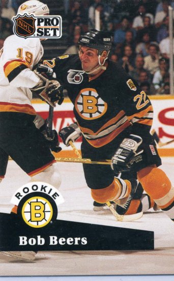 Rookie Bob Beers 1991/92 Pro Set #520 NHL Hockey Card Near Mint Condition