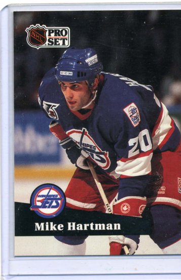 Mike Hartman 91/92 Pro Set #519 NHL Hockey Card Near Mint Condition