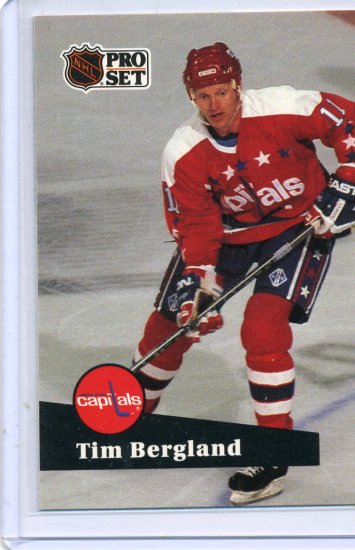 Tim Bergland 91/92 Pro Set #507 NHL Hockey Card Near Mint Condition