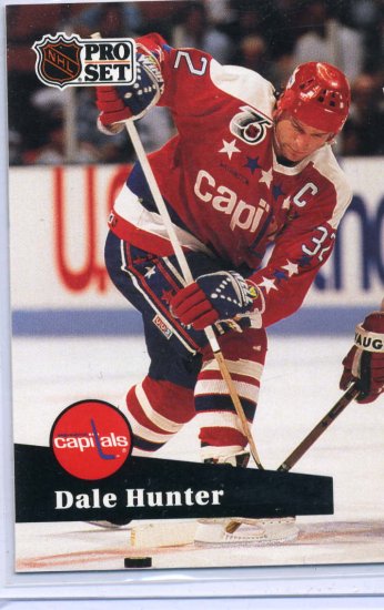 Dale Hunter 91/92 Pro Set #506 NHL Hockey Card Near Mint Condition
