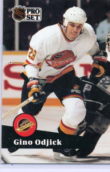 Gino Odjick 91/92 Pro Set #506 NHL Hockey Card Near Mint Condition
