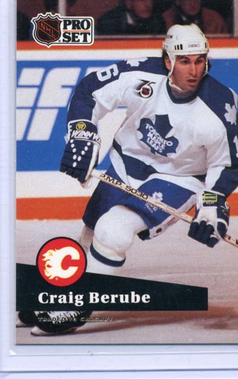 Craig Berube 91/92 Pro Set #495 NHL Hockey Card Near Mint Condition