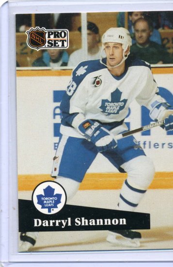 Rookie Darryl Shannon 91/92 Pro Set #490 NHL Hockey Card Near Mint Condition