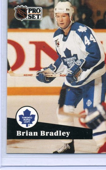 Brian Bradley 91/92 Pro Set #489 NHL Hockey Card Near Mint Condition