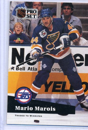 Mario Marois 1991/92 Pro Set #477 Hockey Card Near Mint Condition