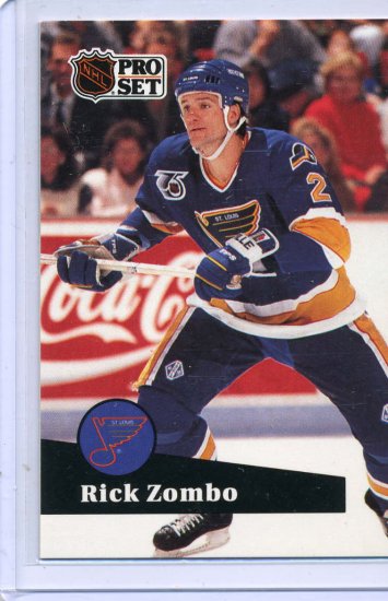 Rick Zombo 91/92 Pro Set #474 NHL Hockey Card Near Mint Condition
