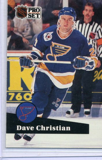 Dave Christian 91/92 Pro Set #471 NHL Hockey Card Near Mint Condition
