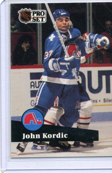 John Kordic 1991/92 Pro Set #468 Hockey Card Near Mint Condition