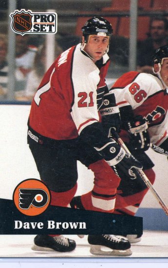 Dave Brown 91/92 Pro Set #452 NHL Hockey Card Near Mint Condition