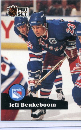 Jeff Beukeboom 91/92 Pro Set #444 NHL Hockey Card Near Mint Condition