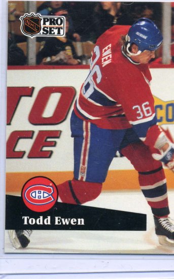 Todd Ewen 91/92 Pro Set #419 NHL Hockey Card Near Mint Condition