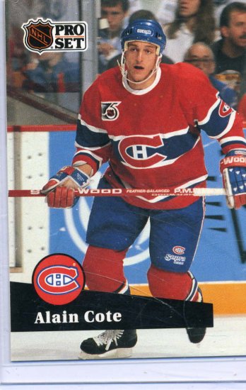Rookie Alain Cote 91/92 Pro Set #417 NHL Hockey Card Near Mint Condition