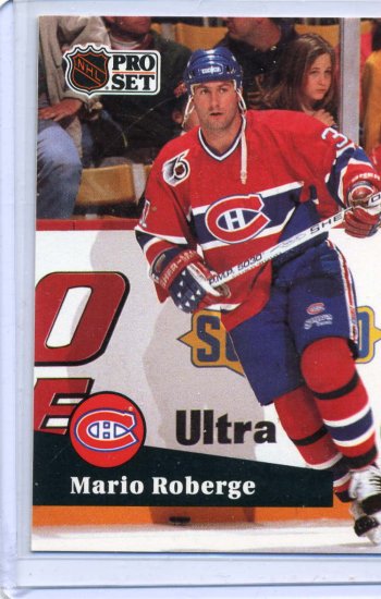 Rookie Mario Roberge 91/92 Pro Set #415 NHL Hockey Card Near Mint Condition