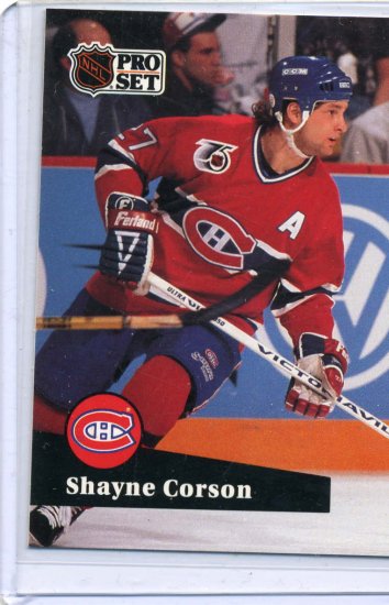 Shayne Corson 91/92 Pro Set #413 NHL Hockey Card Near Mint Condition