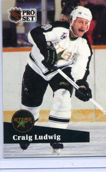 Craig Ludwig 91/92 Pro Set #411 NHL Hockey Card Near Mint Condition