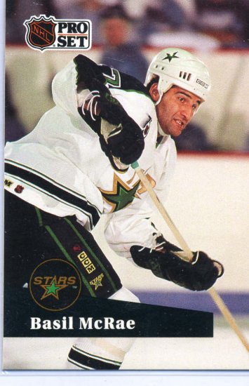 Basil McRae 91/92 Pro Set #409 NHL Hockey Card Near Mint Condition
